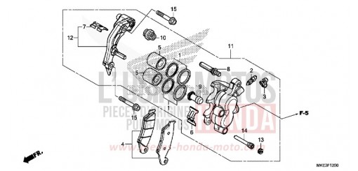 FRONT BRAKE CALIPER CRF450RXH de 2017